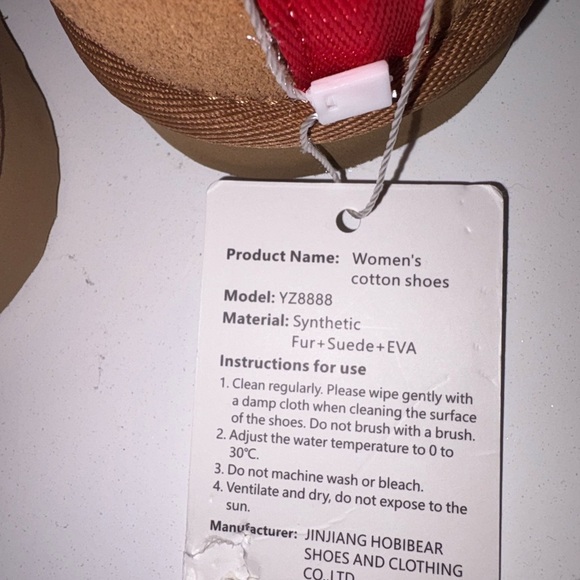 Chestnut Faux Fur Slip-On House Slippers Mini Boot NWT - Picture 7 of 12